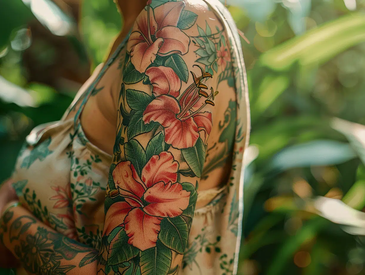 Poésie épidermique : comprendre la signification des fleurs en tatouage