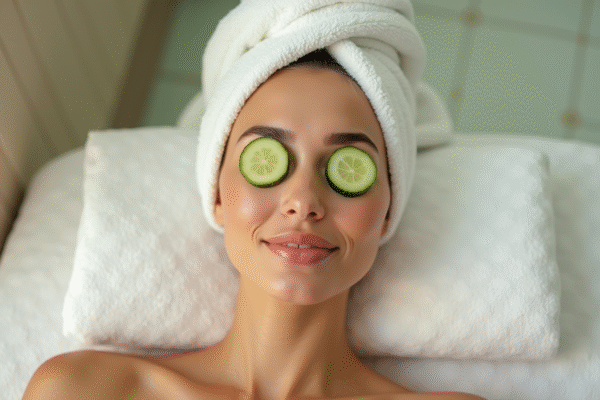 Concombres sur le visage : durée idéale et bienfaits beauté